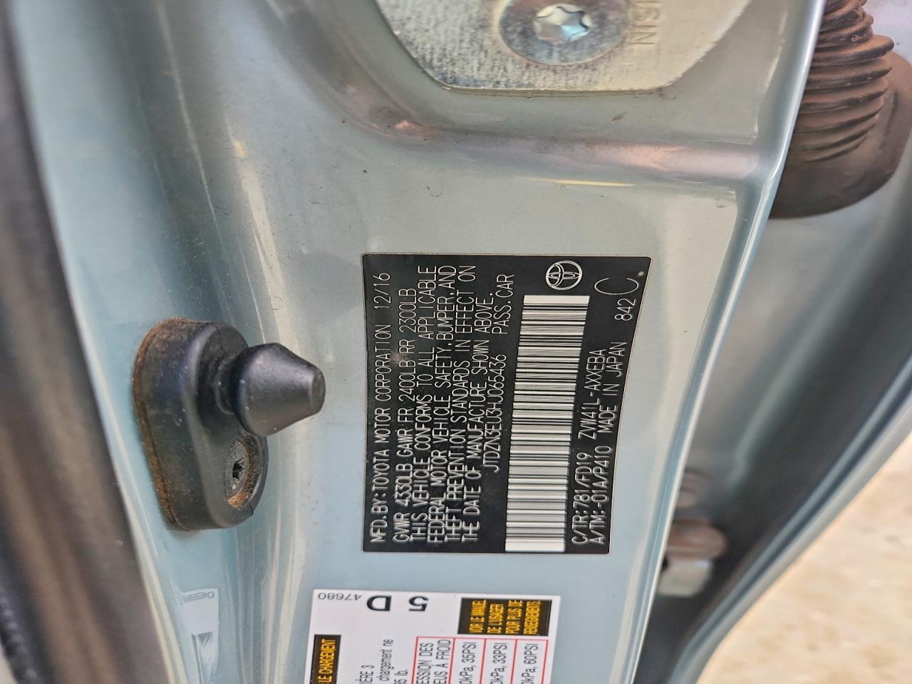 2017 TOYOTA PRIUS V