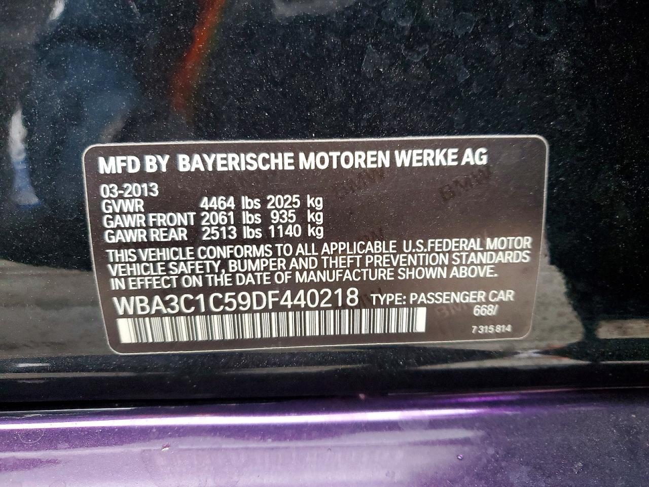 2013 BMW 3 SERIES