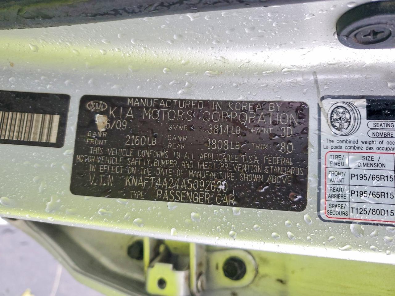 2010 KIA FORTE