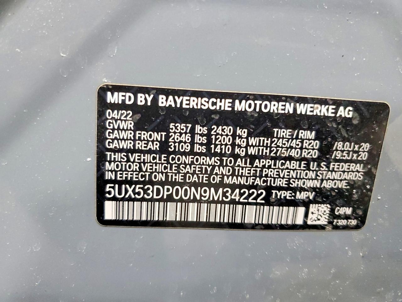 2022 BMW X3