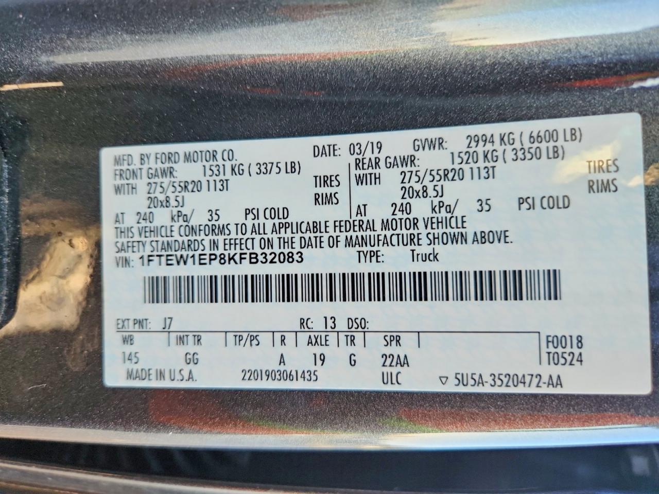 2019 FORD F-150