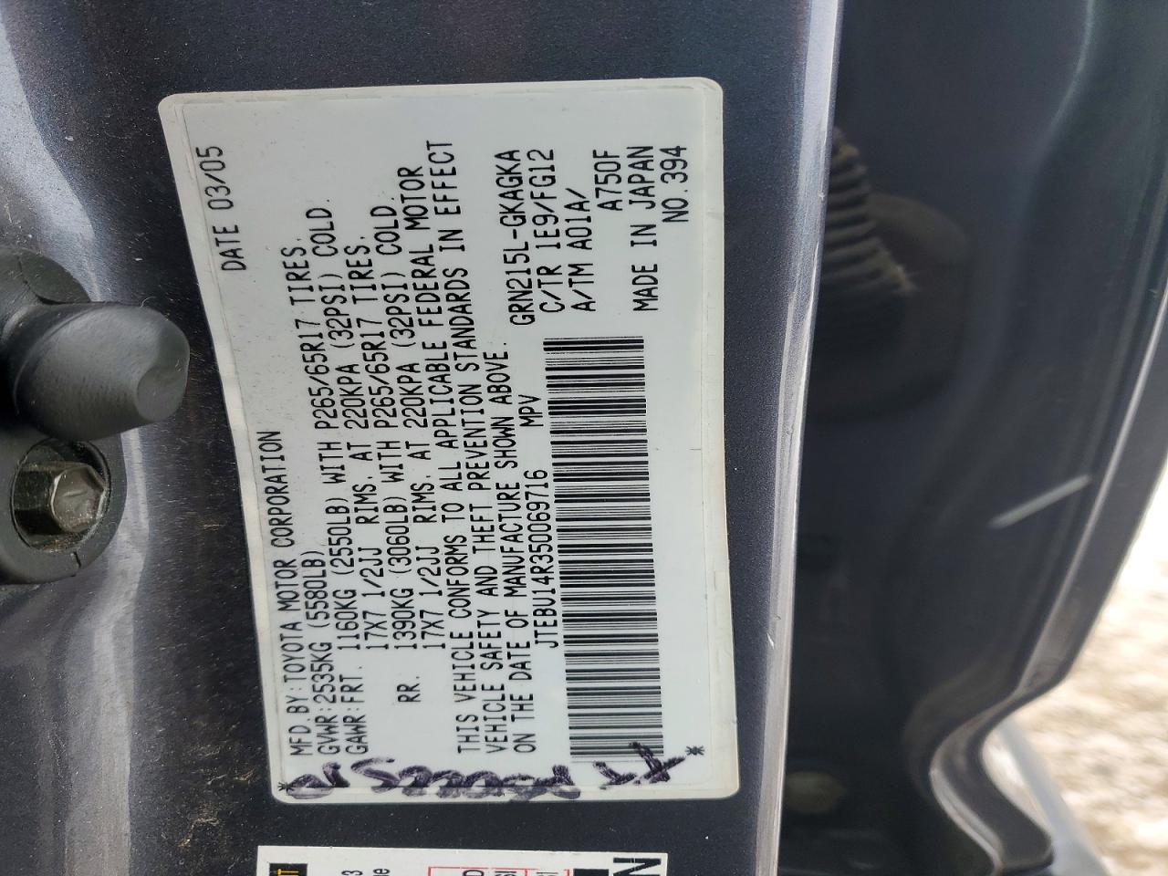 2005 TOYOTA 4Runner