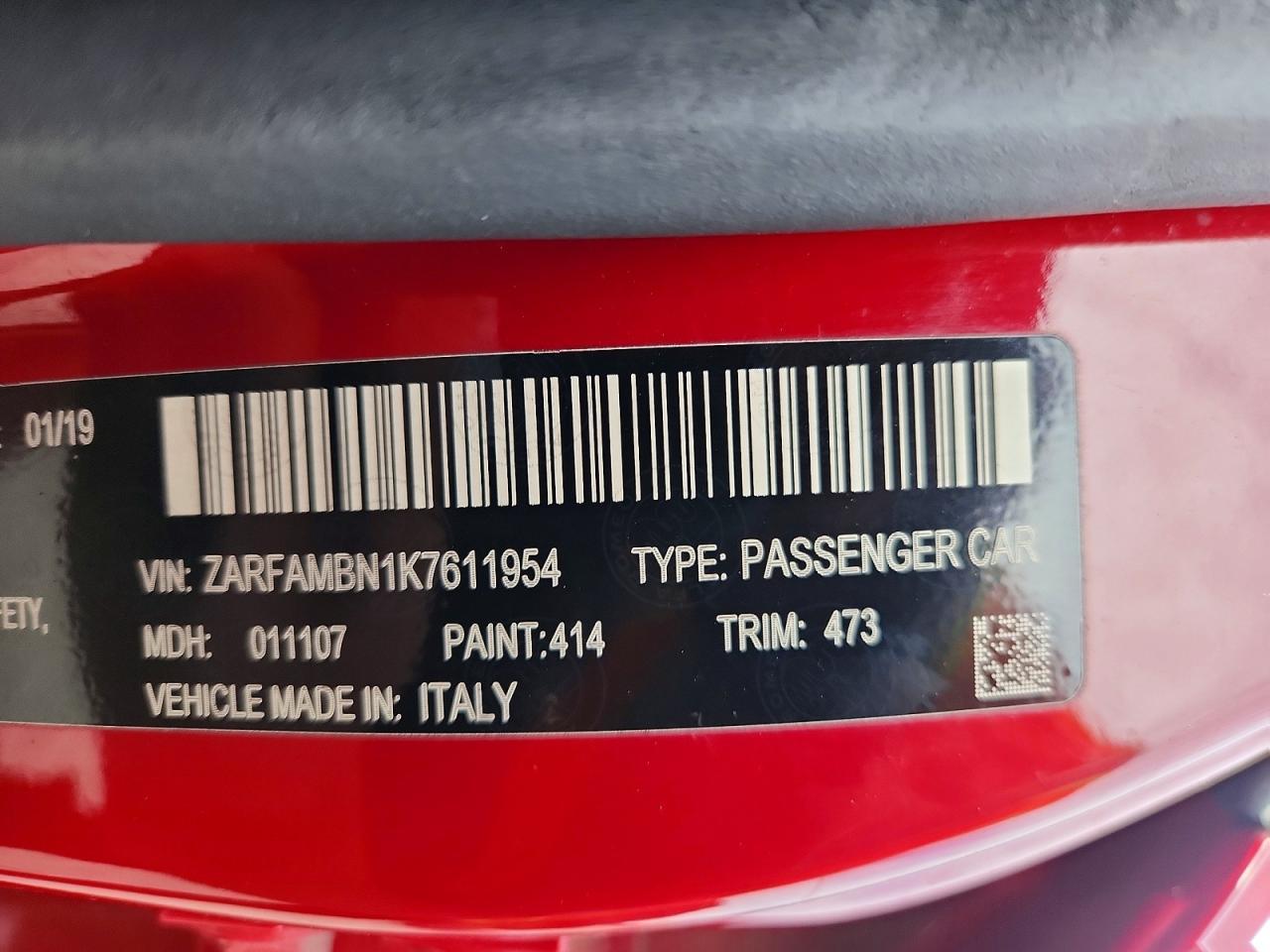 2019 ALFA ROMEO Giulia