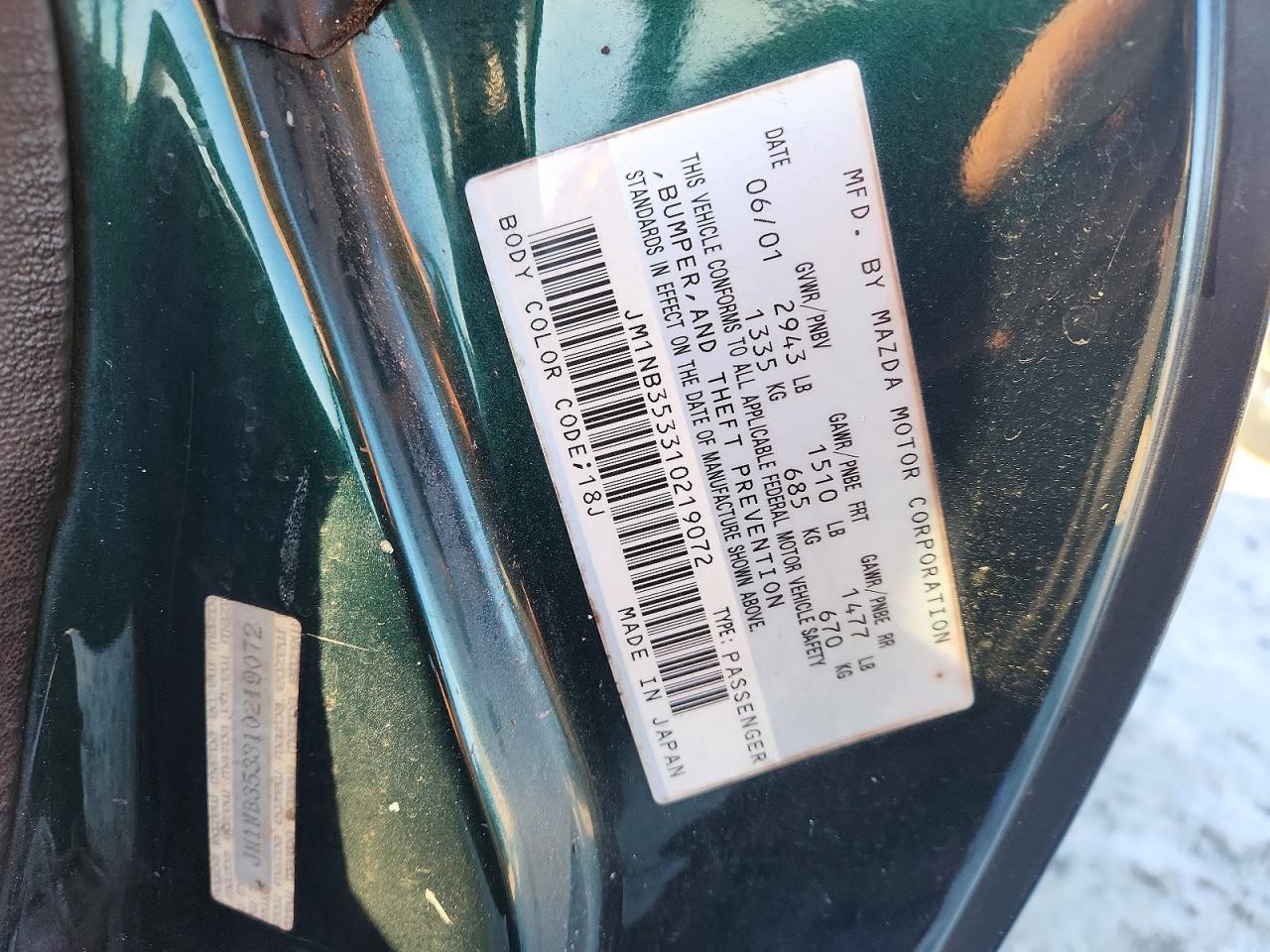 2001 MAZDA MX-5 Miata
