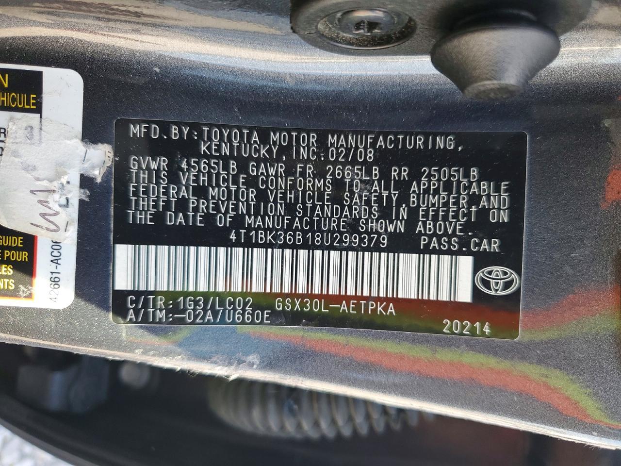2008 TOYOTA Avalon