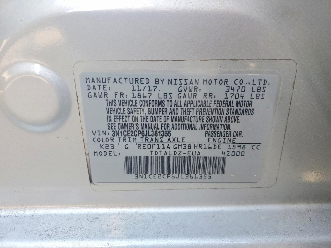 2018 NISSAN Versa Note