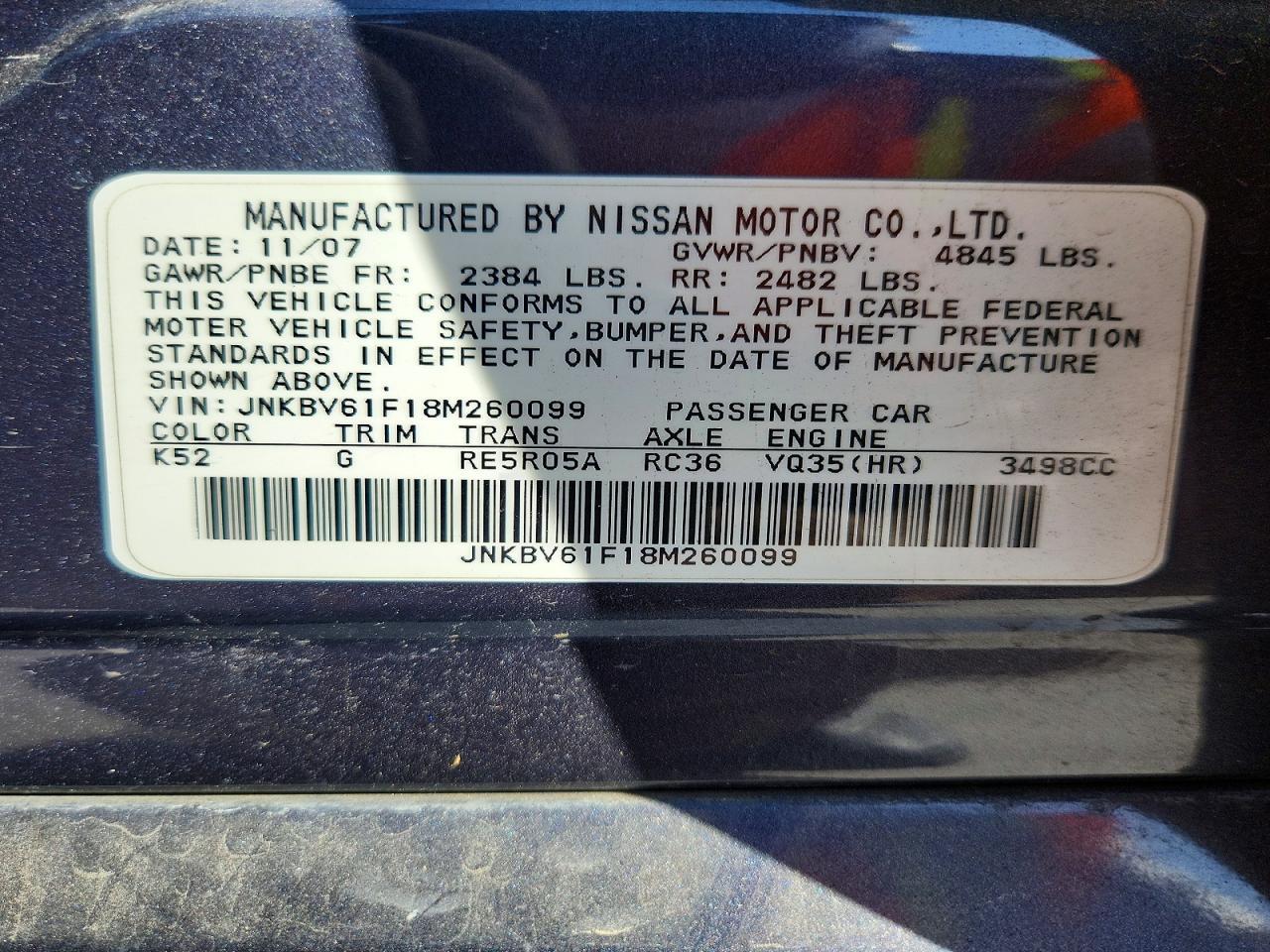 2008 INFINITI G35