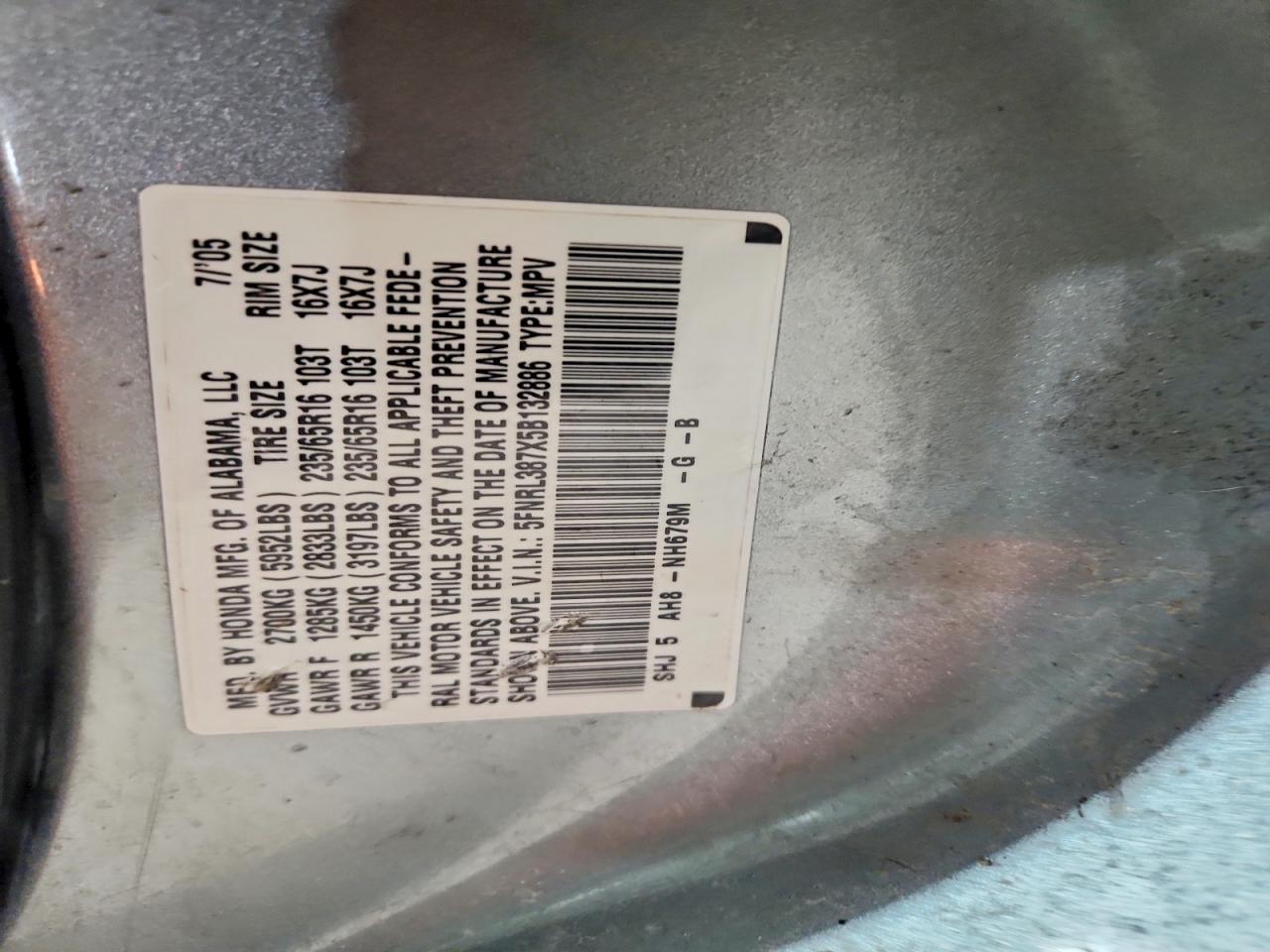 2005 HONDA ODYSSEY