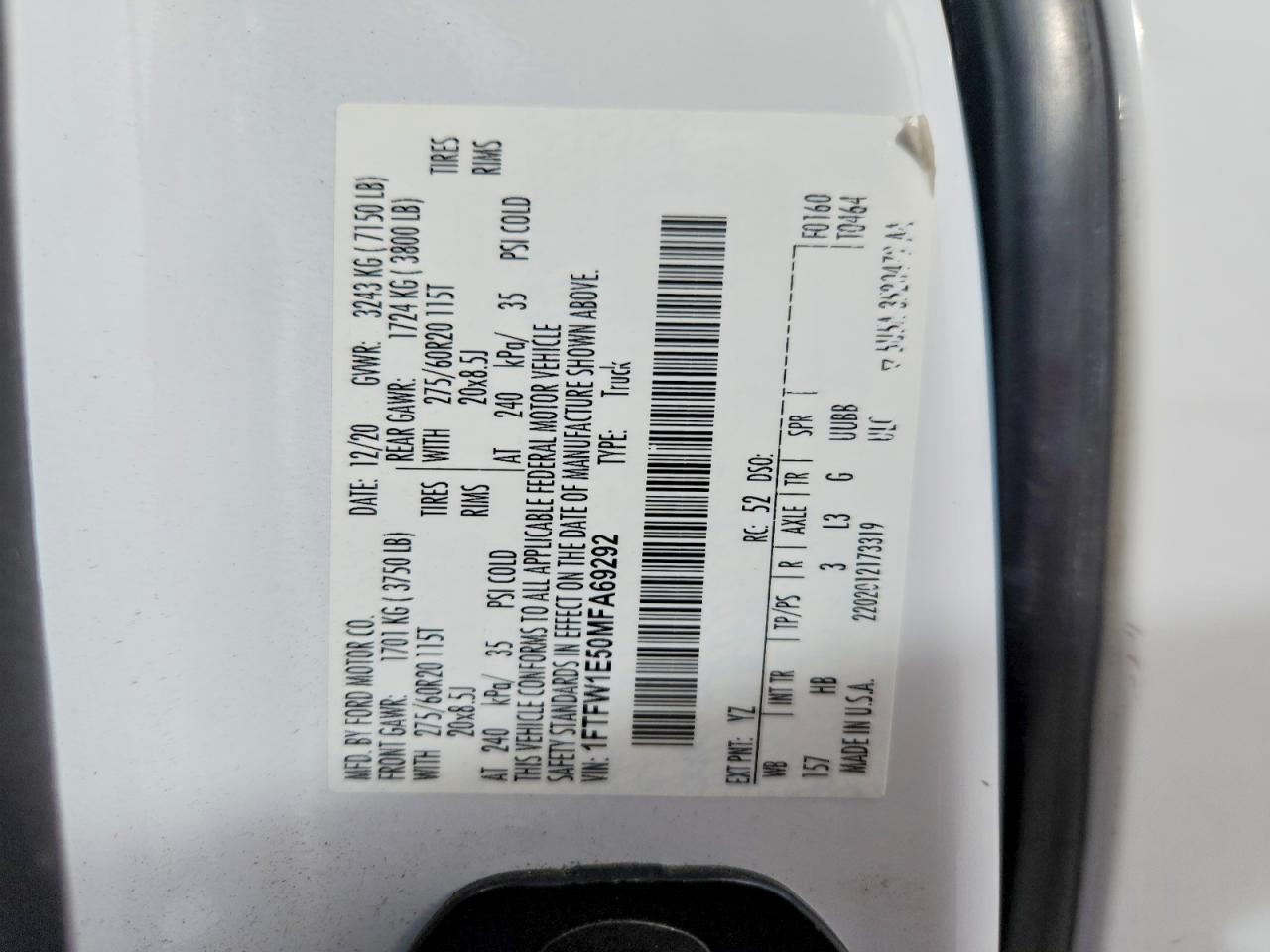 2021 FORD F-150 Lightning