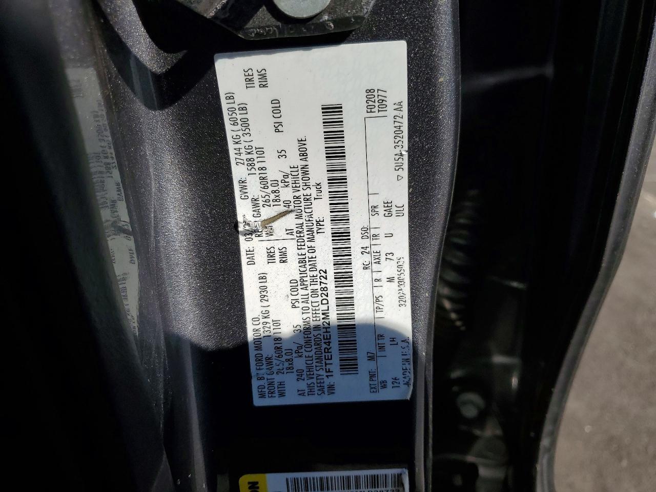2021 FORD RANGER