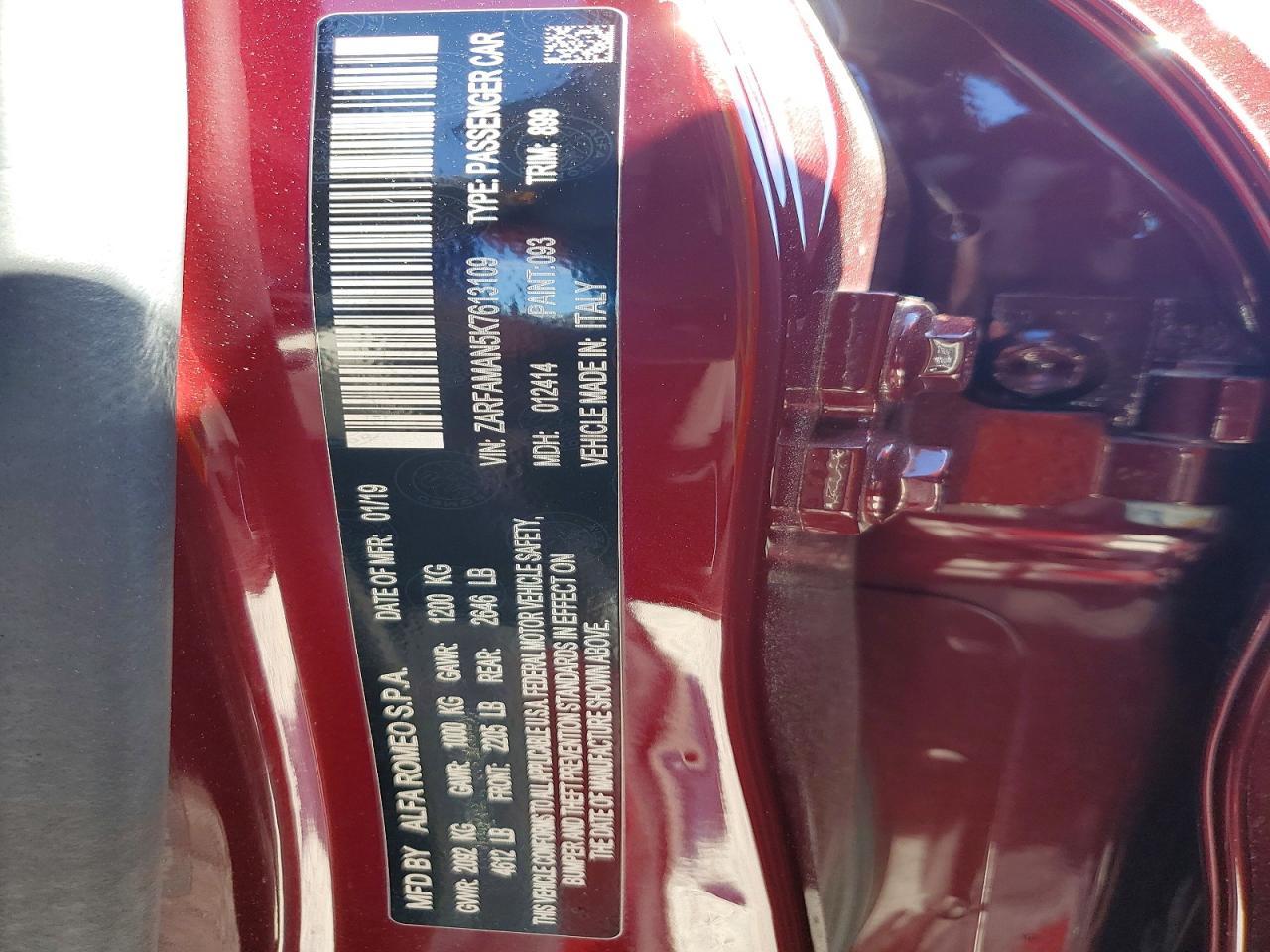2019 ALFA ROMEO Giulia