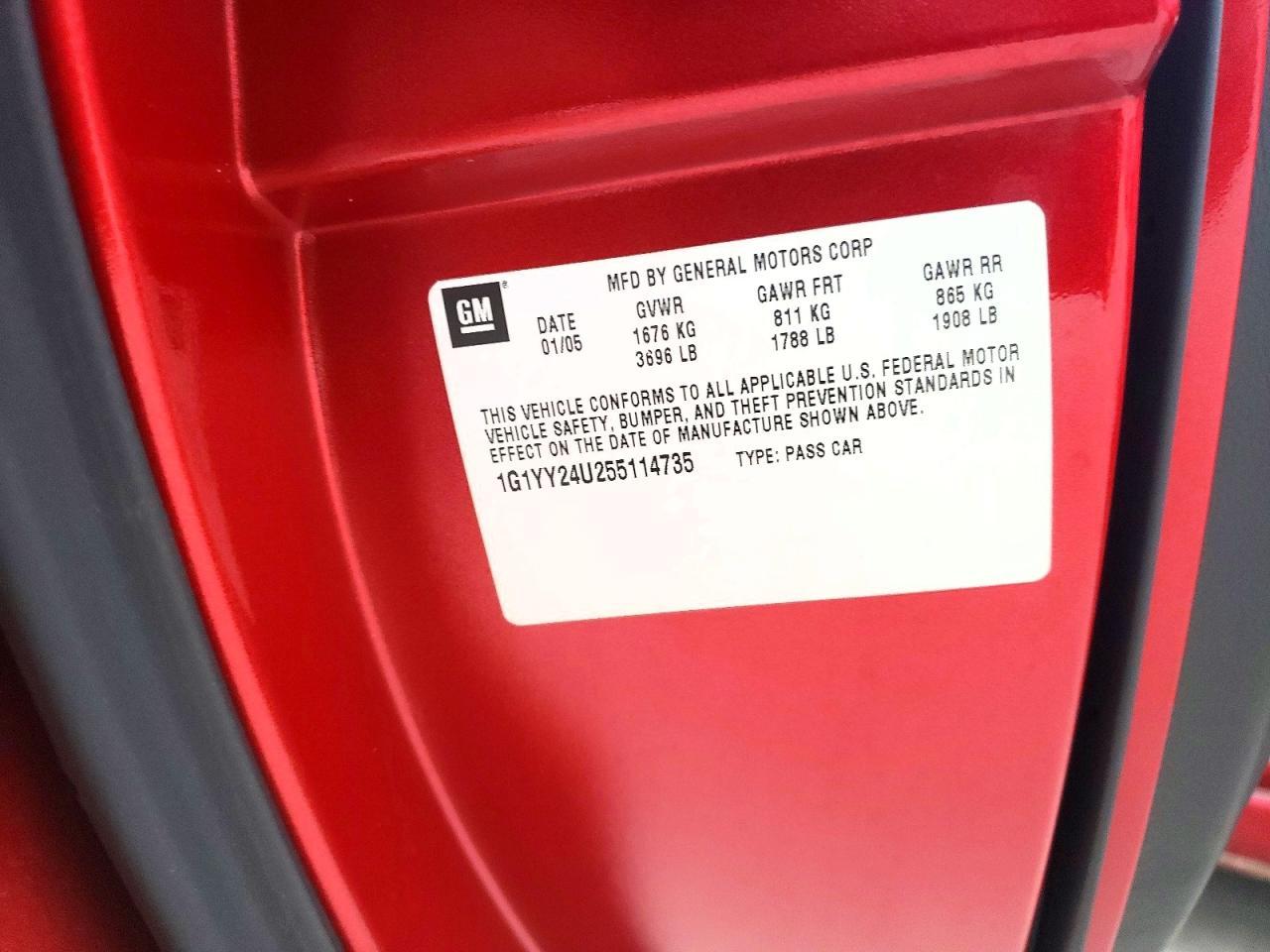 2005 CHEVROLET CORVETTE