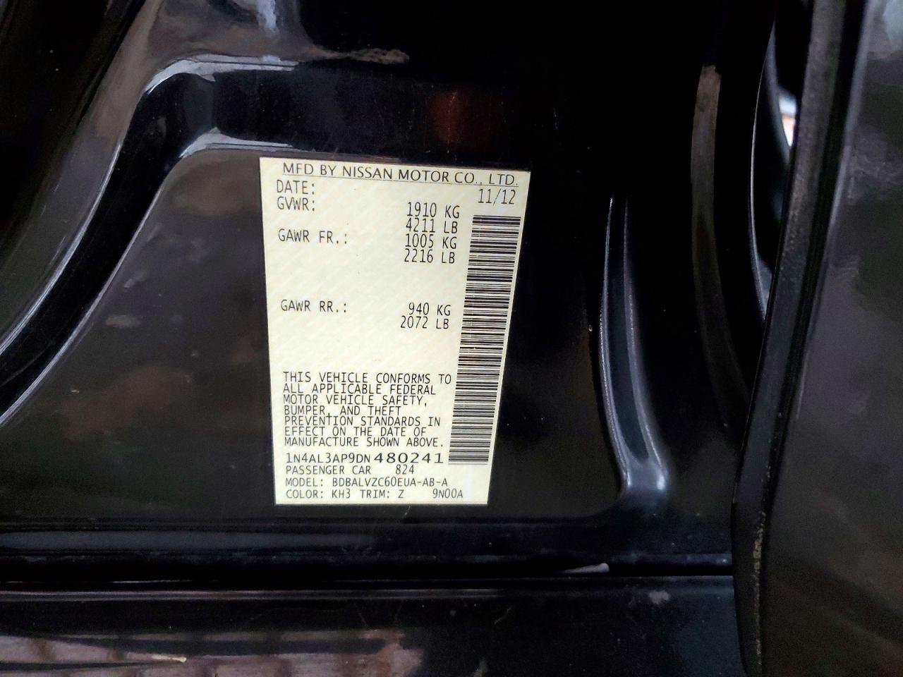 2013 NISSAN ALTIMA