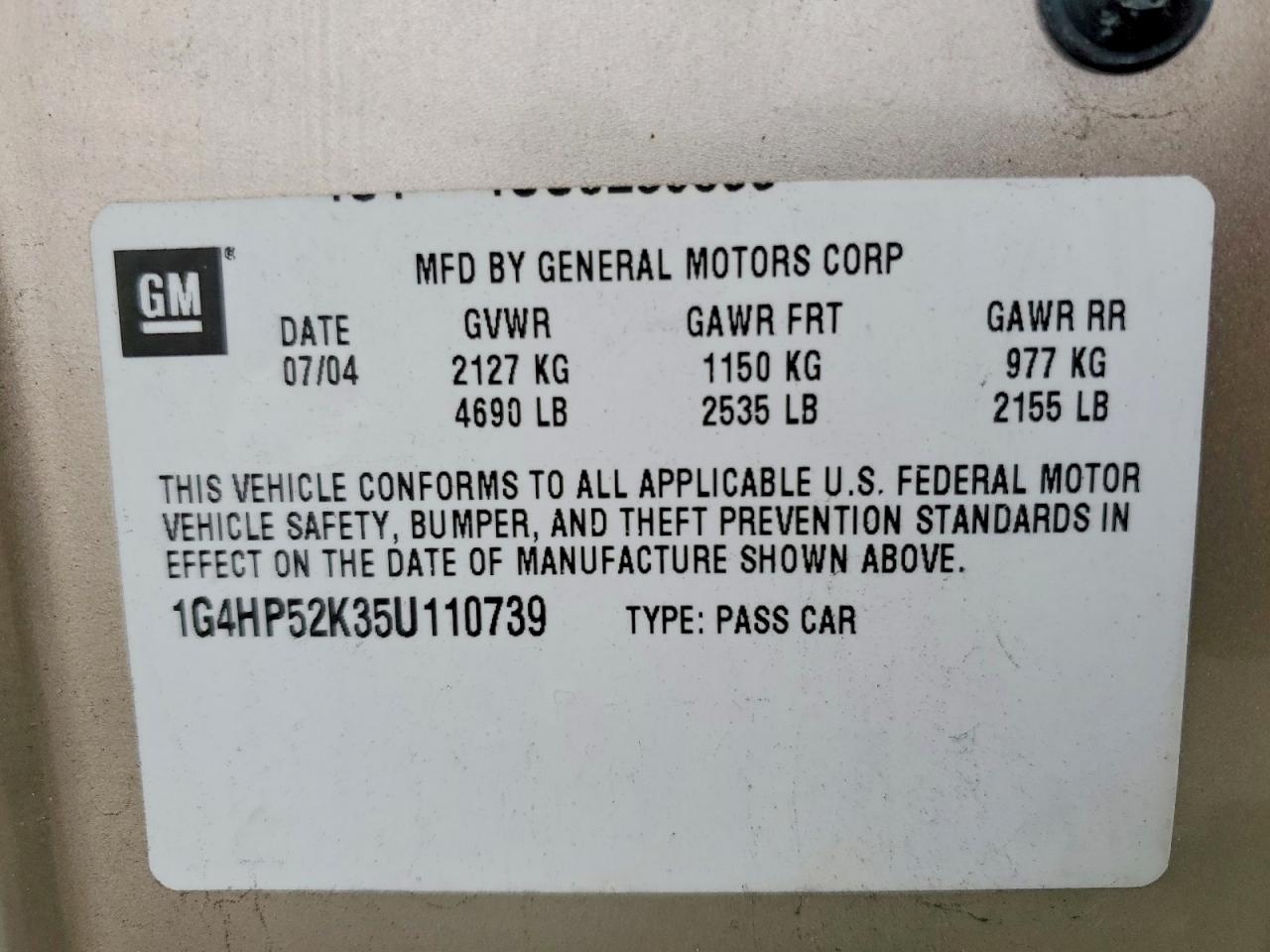2005 BUICK Lesabre