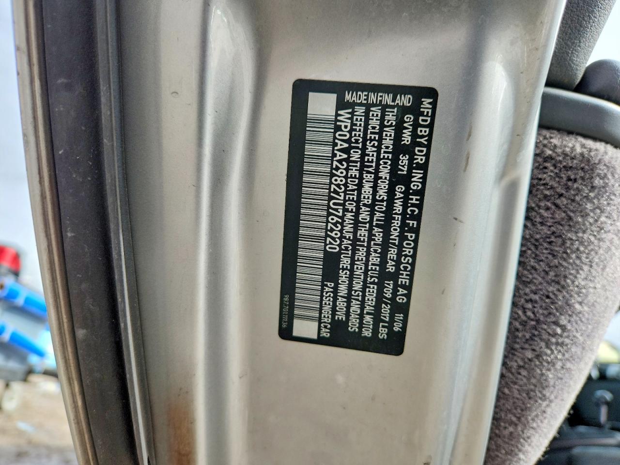 2007 PORSCHE Cayman