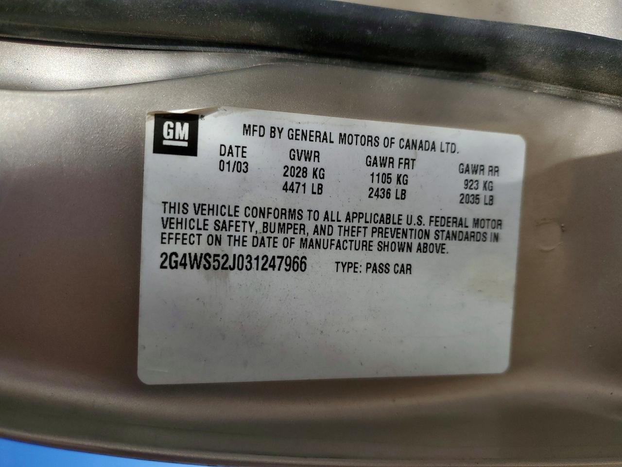 2003 BUICK Century