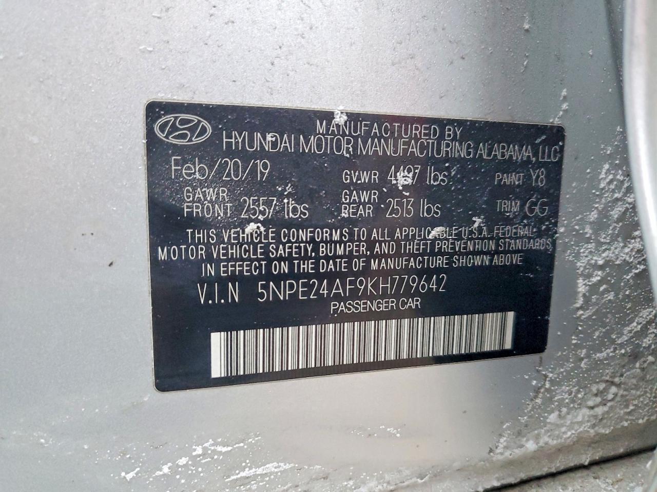 2019 HYUNDAI SONATA