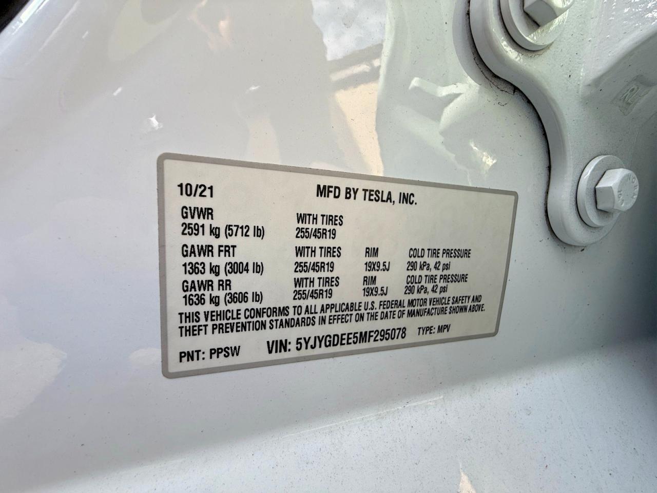 2021 TESLA MODEL Y