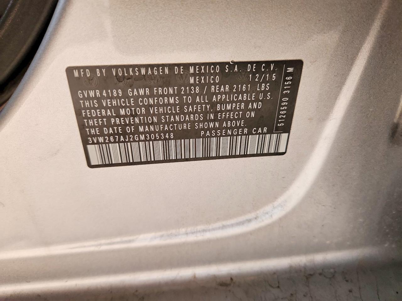 2016 VOLKSWAGEN JETTA