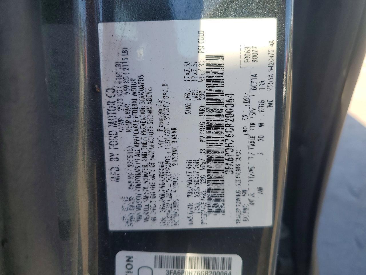 2016 FORD FUSION