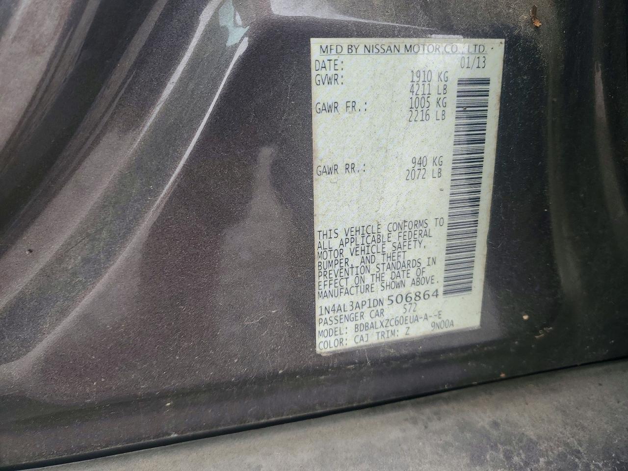 2013 NISSAN ALTIMA