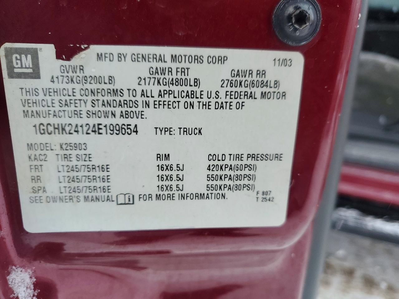 2004 CHEVROLET Silverado 2500