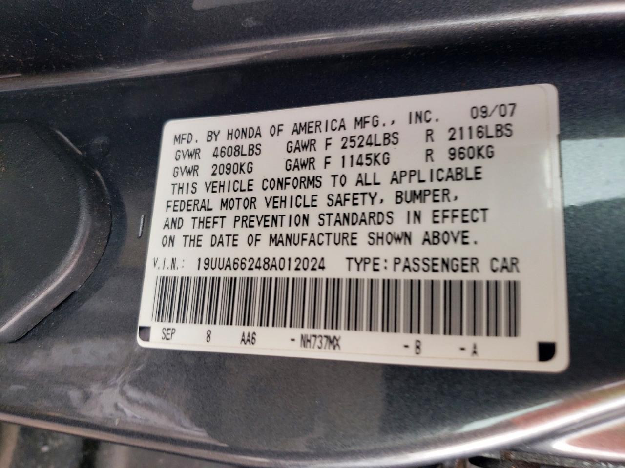 2008 ACURA TL