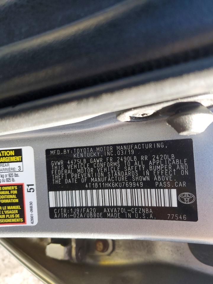 2019 TOYOTA CAMRY