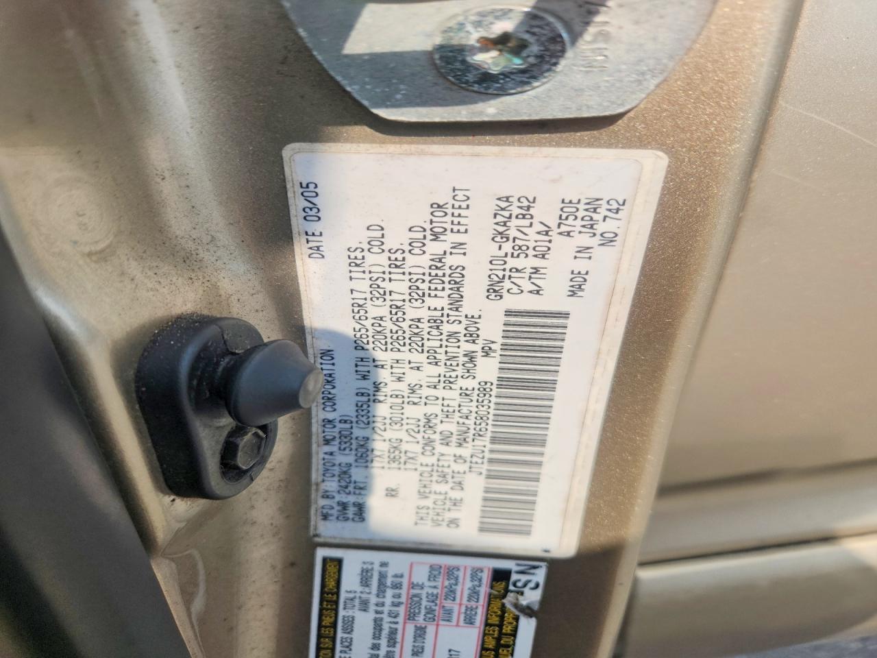 2005 TOYOTA 4Runner