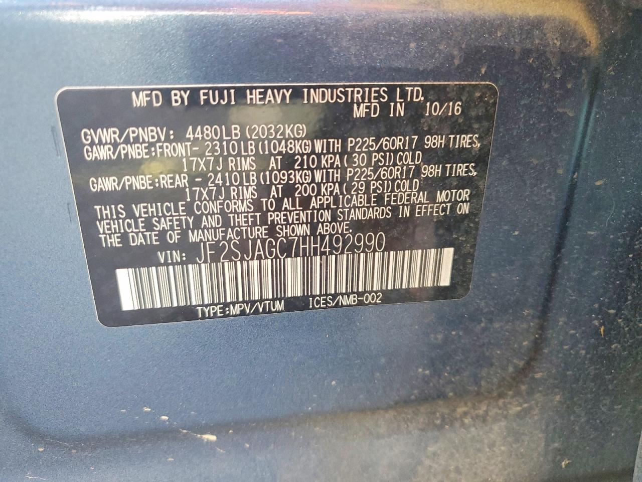 2017 SUBARU FORESTER