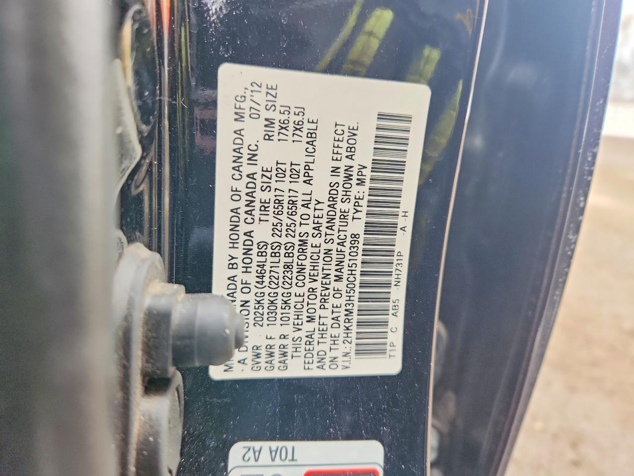 2012 HONDA CR-V