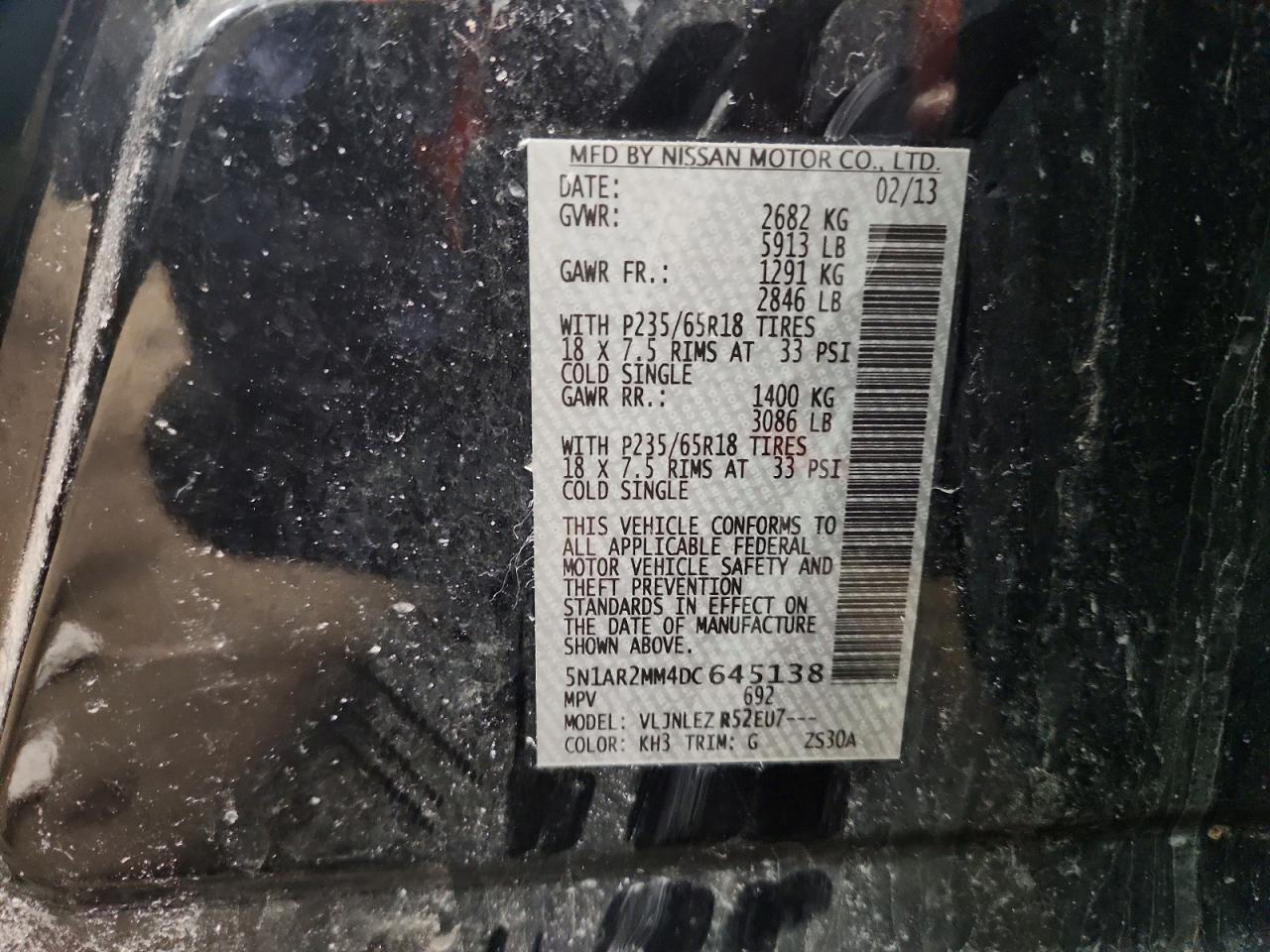 2013 NISSAN PATHFINDER