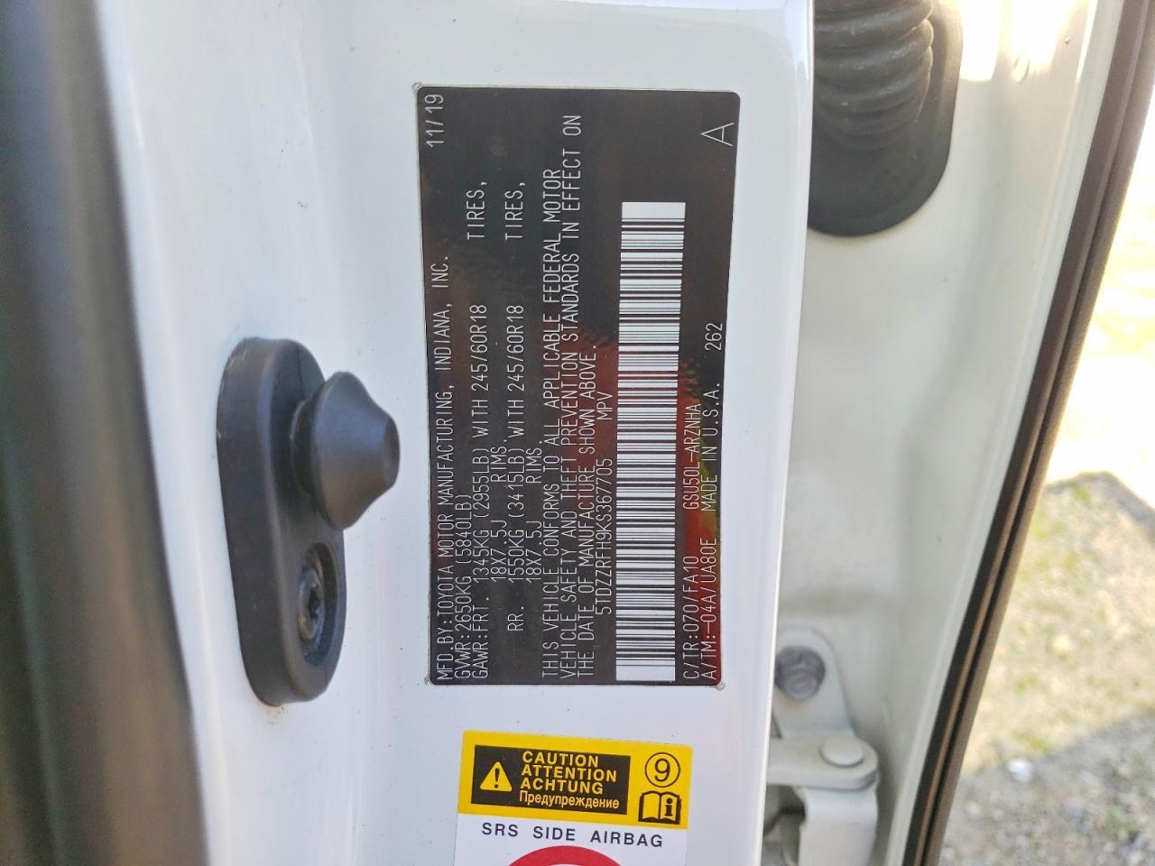 2019 TOYOTA HIGHLANDER
