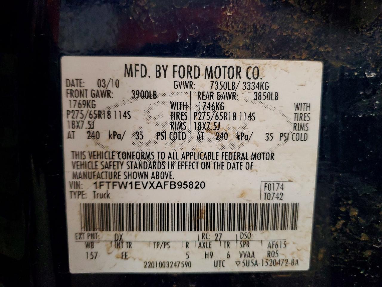 2010 FORD F-150 Lightning