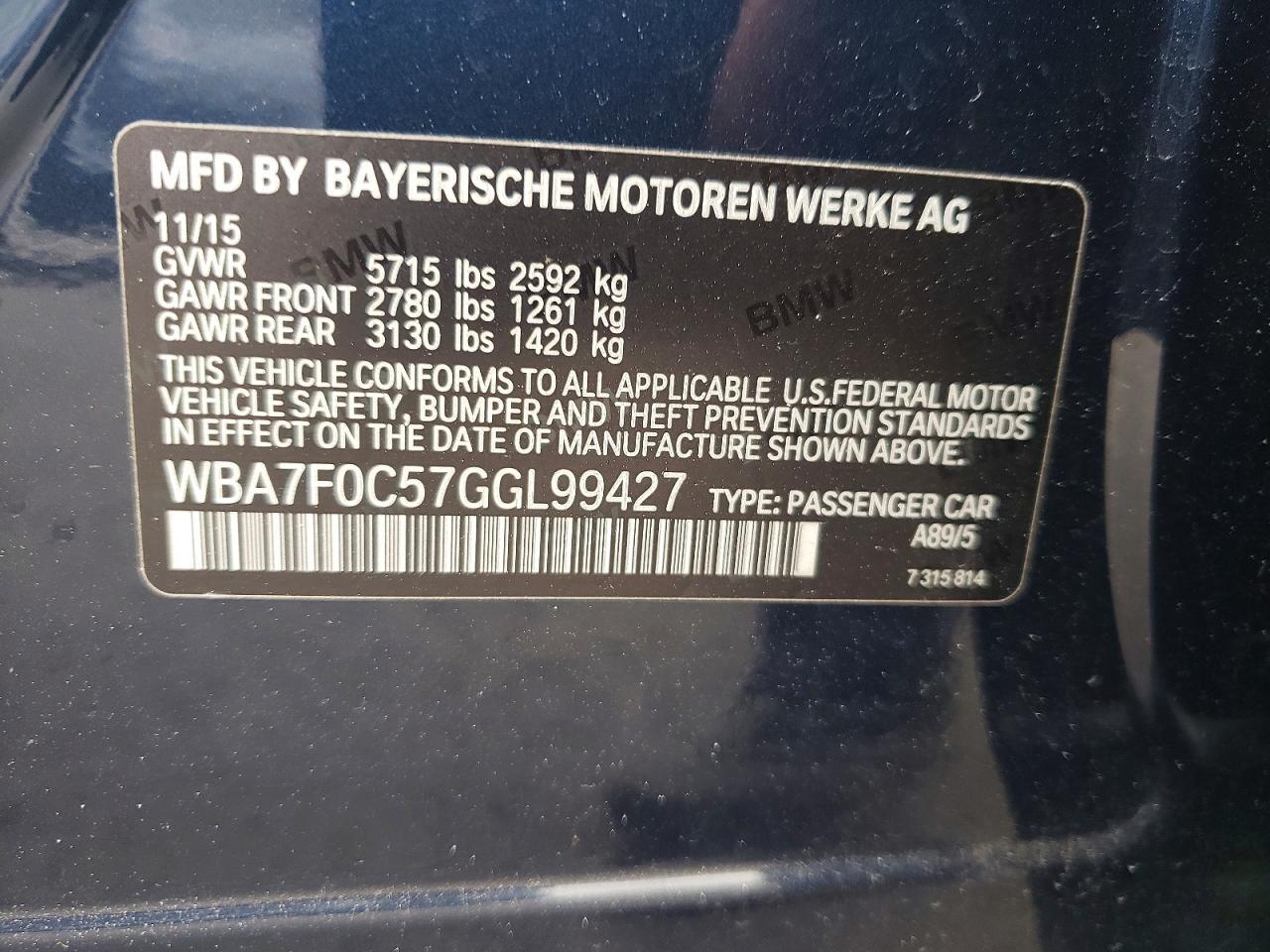 2016 BMW 7 series