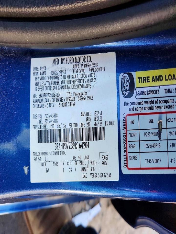 2009 FORD FUSION