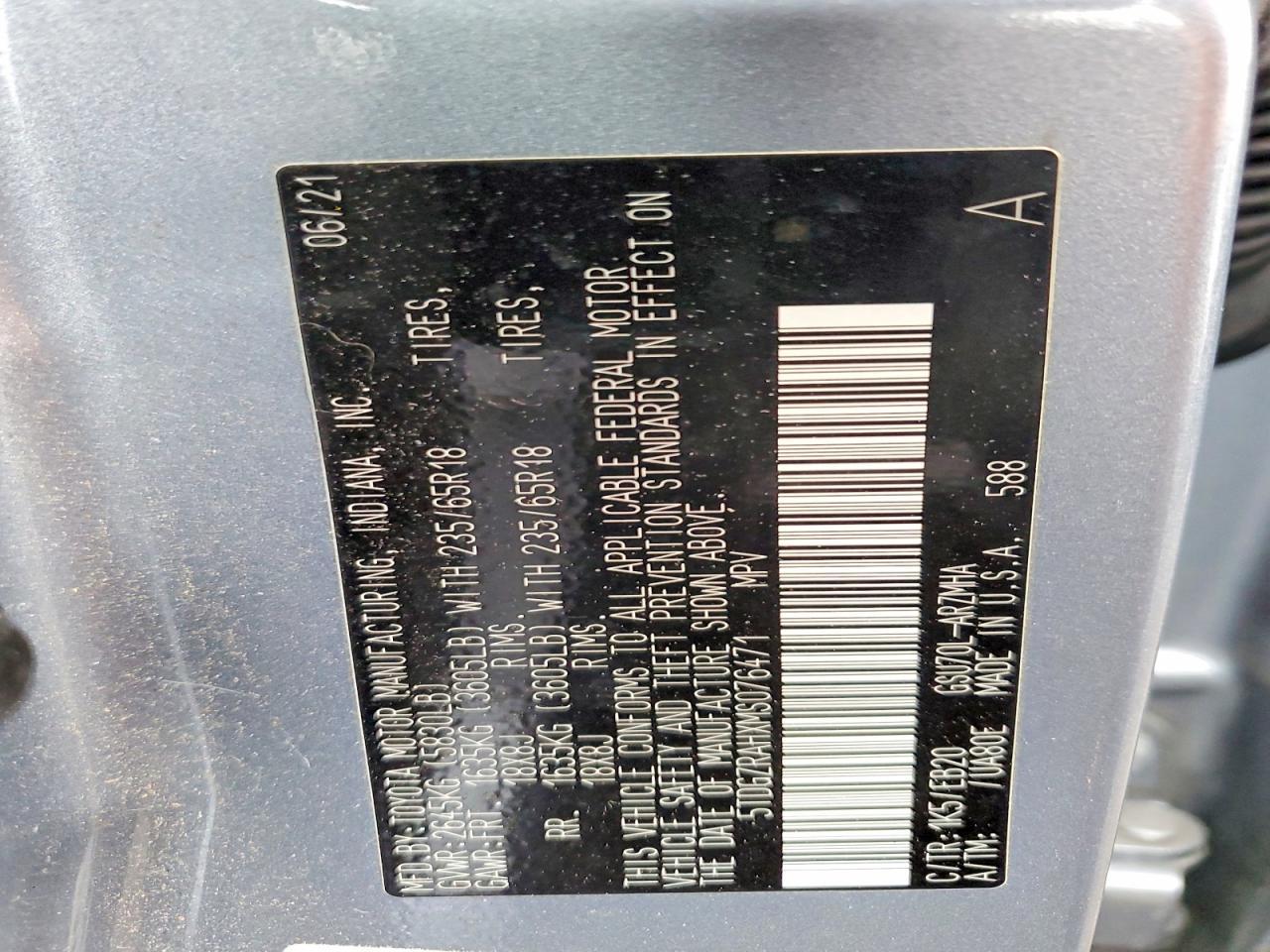 2021 TOYOTA HIGHLANDER