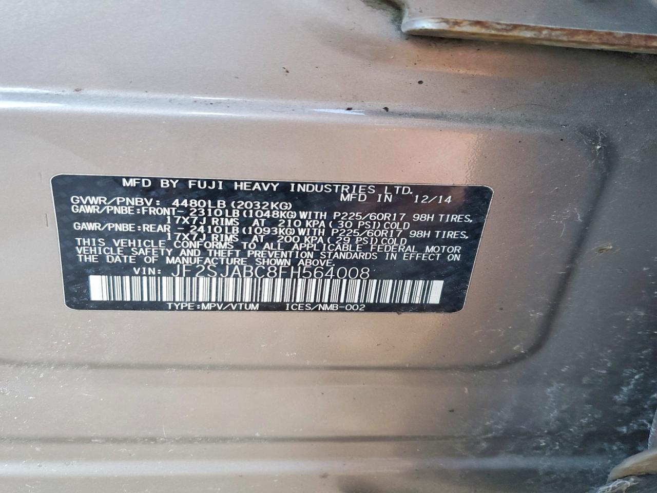 2015 SUBARU FORESTER