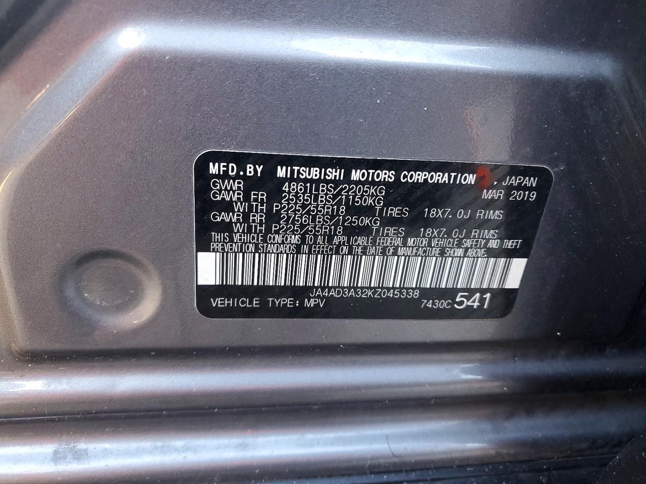2019 MITSUBISHI outlander