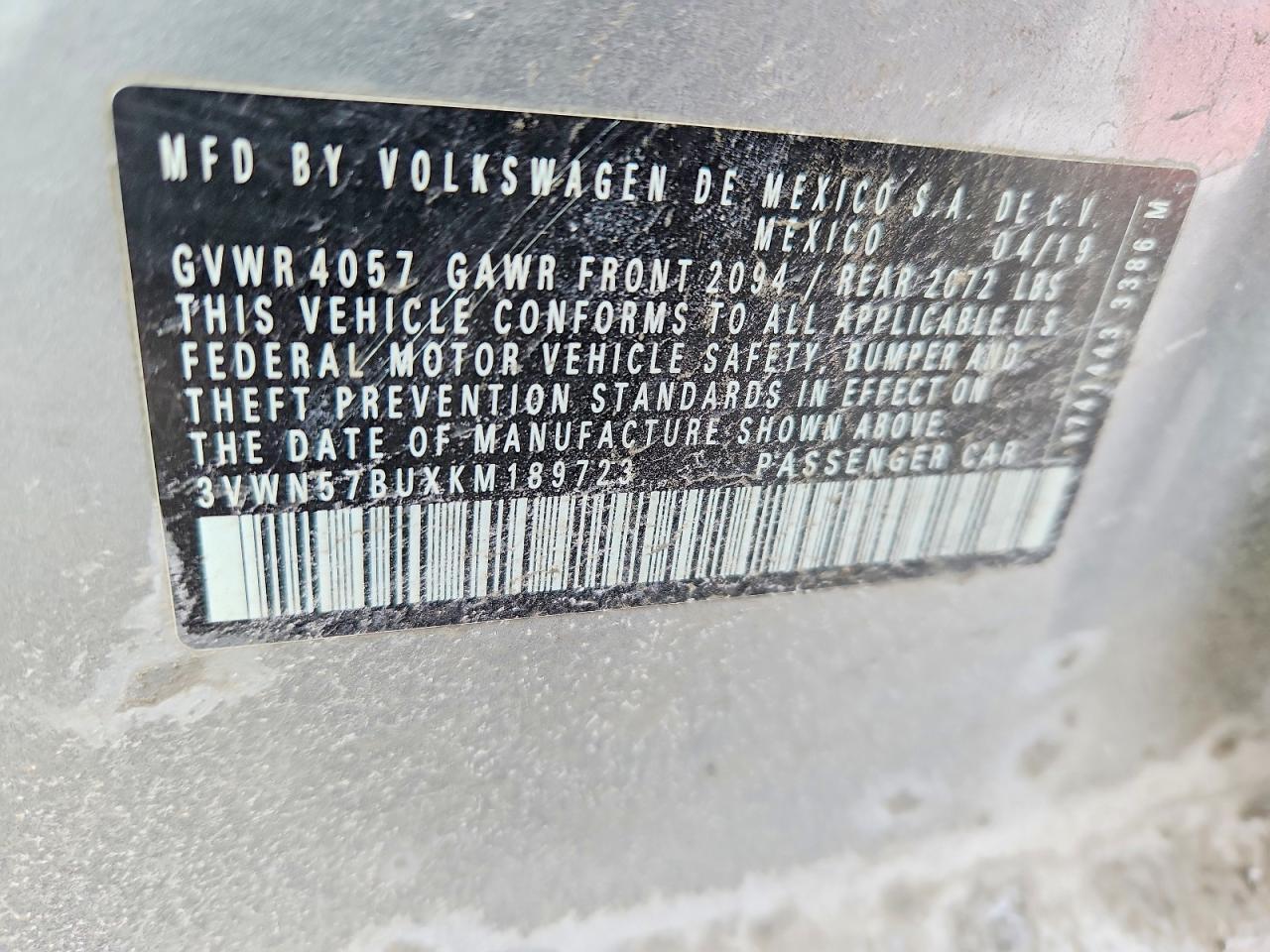 2019 VOLKSWAGEN JETTA