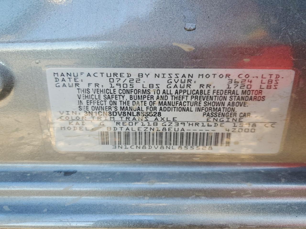 2022 NISSAN VERSA