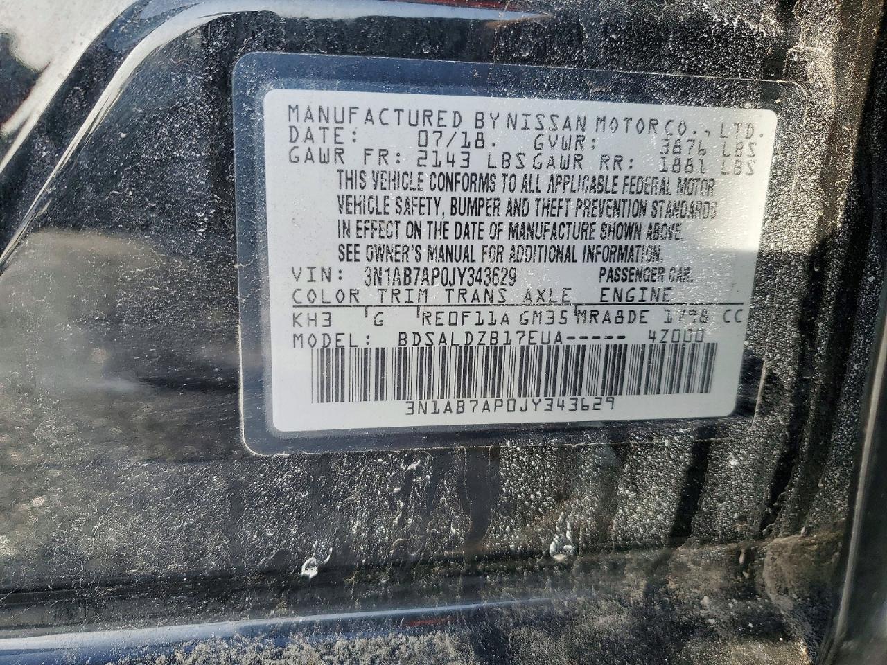2018 NISSAN SENTRA