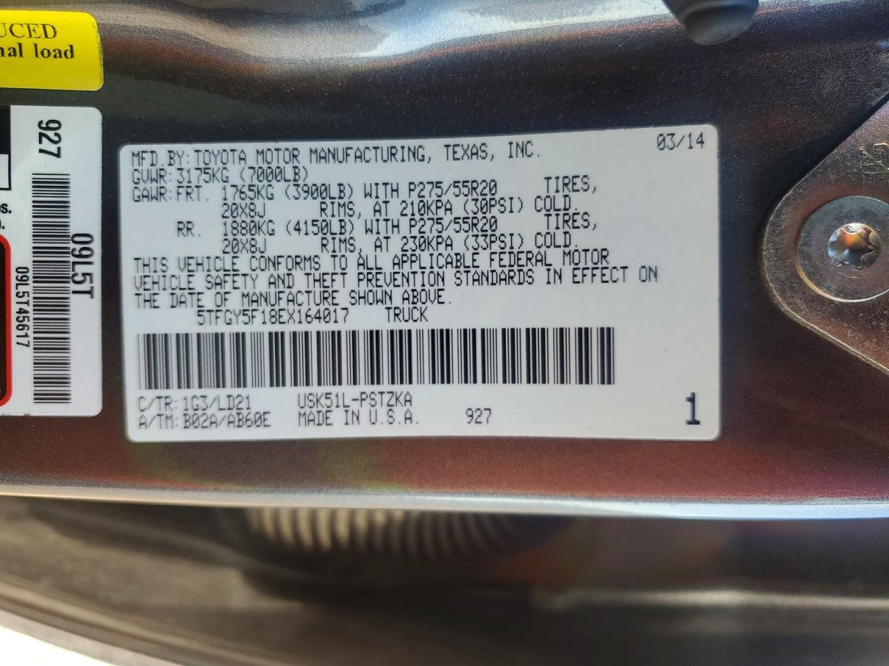 2014 TOYOTA TUNDRA