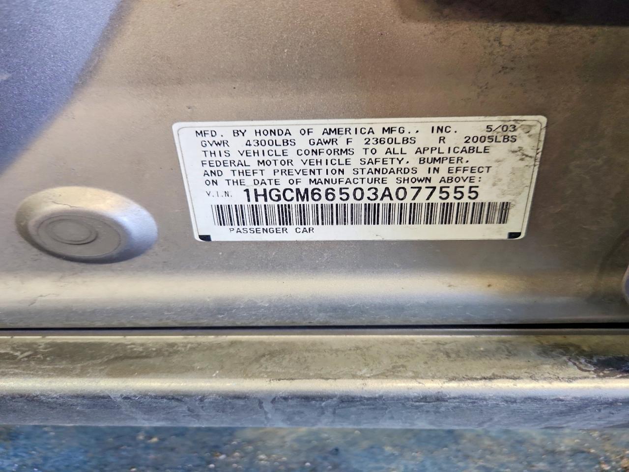 2003 HONDA ACCORD