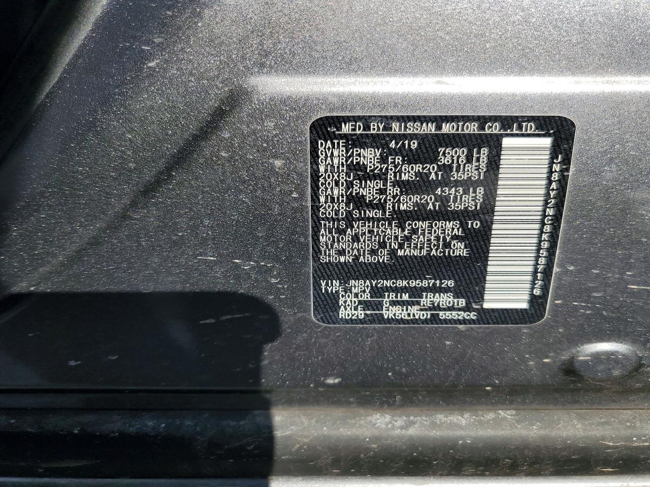 2019 NISSAN Armada