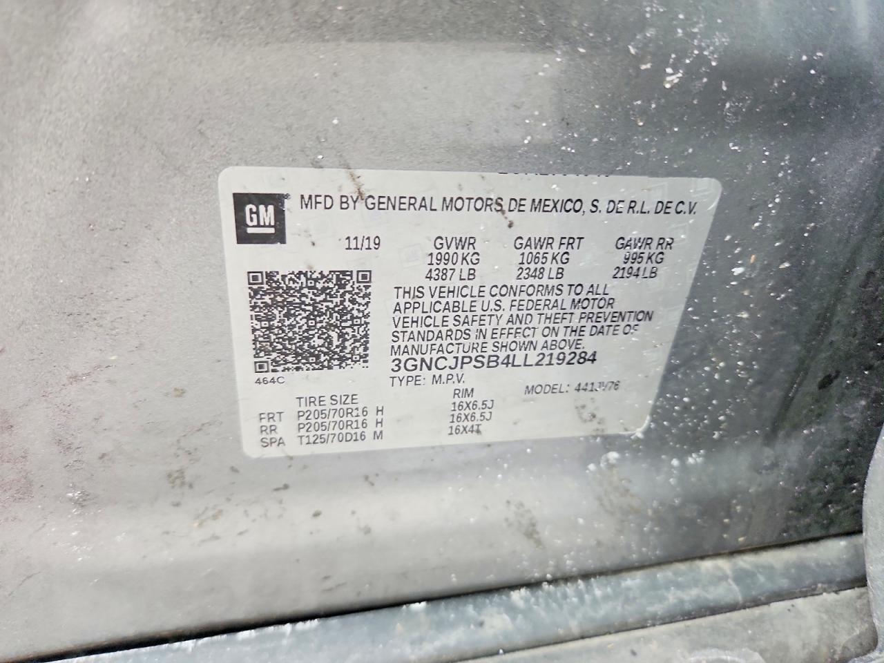 2020 CHEVROLET TRAX