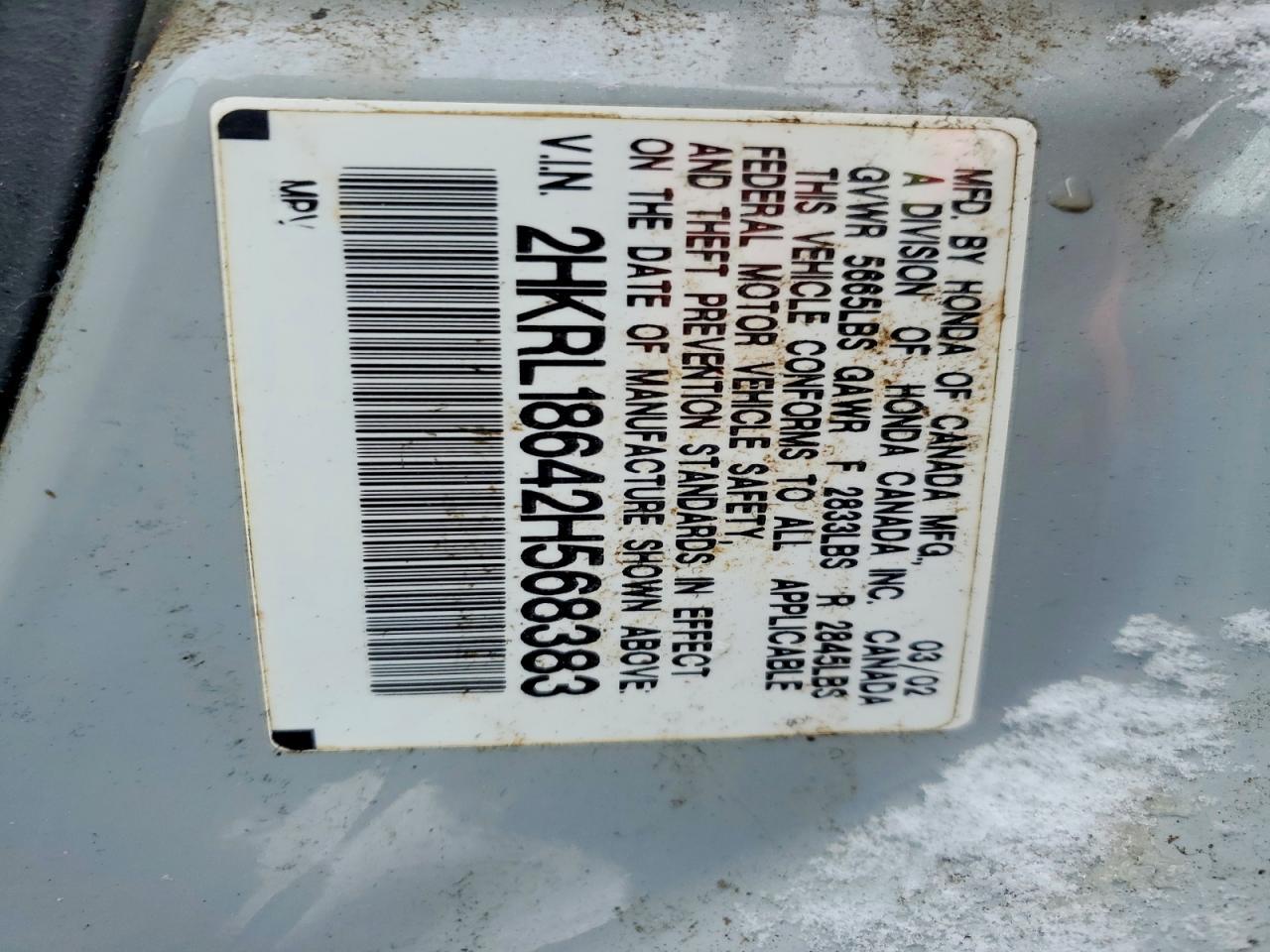 2002 HONDA ODYSSEY