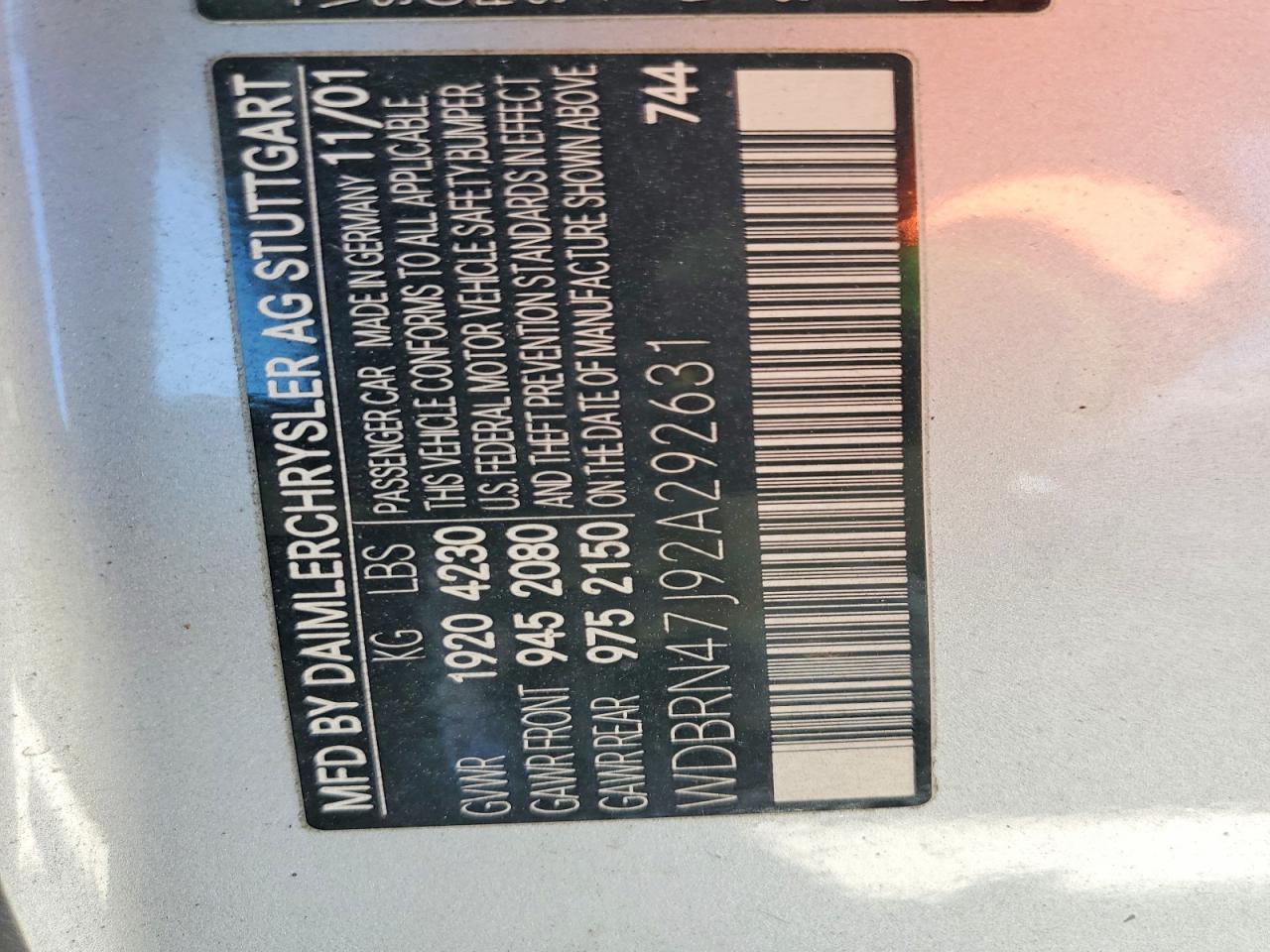 2002 MERCEDES-BENZ C-CLASS