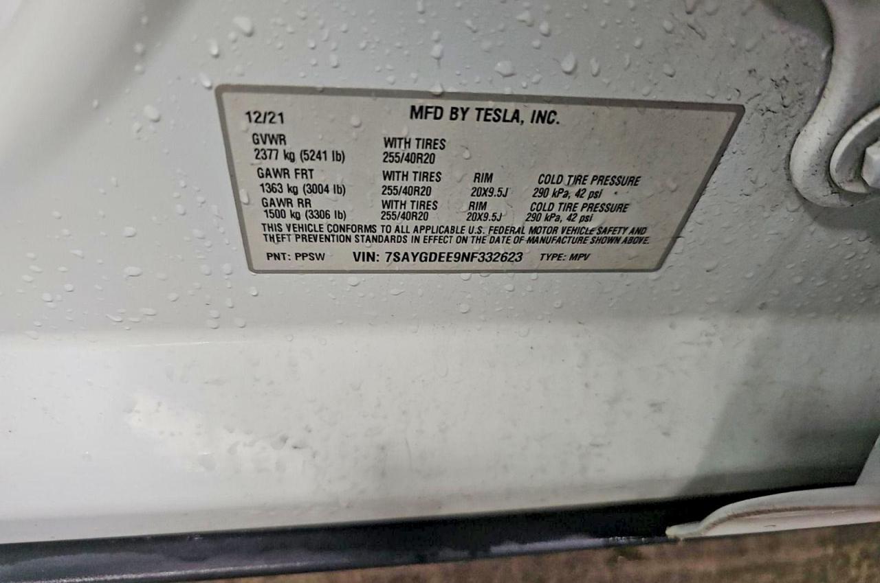 2022 TESLA MODEL Y