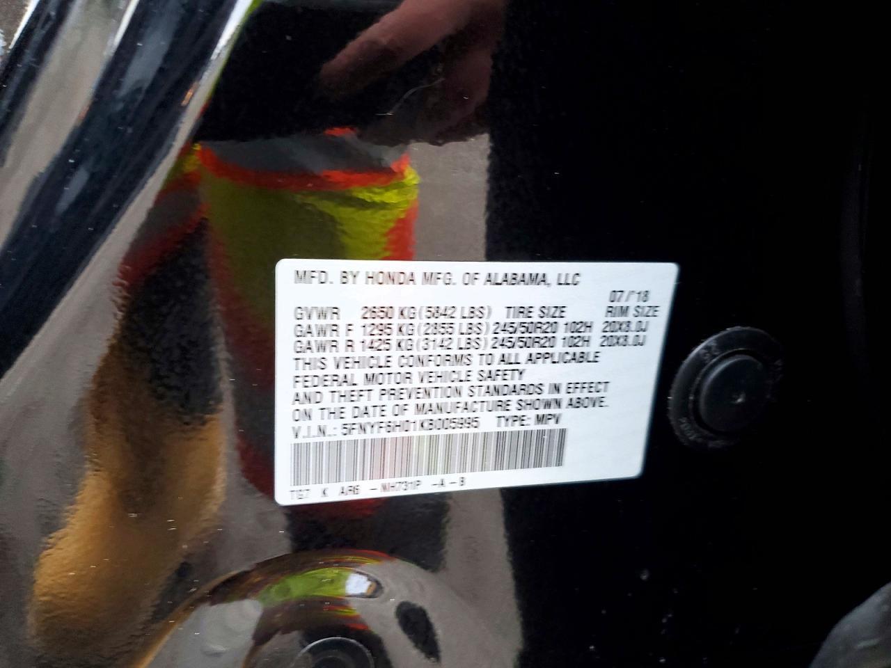2019 HONDA PILOT